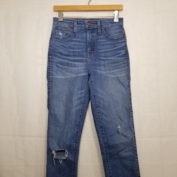 Madewell Taller Curvy High-Rise Skinny Jeans Blue sz 27TL Drop Step Hem Edition - Picture 3 of 9